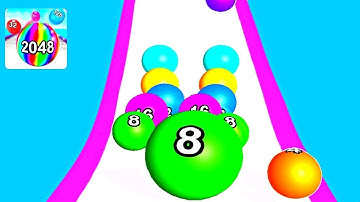 2048 Balls - Color Ball Run ! All Levels Gameplay (17-23) android, ios