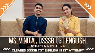 #5 Success Story Of Ms. Vinita 💯❤️ DSSSB TGT ENGLISH 🎊 @AshwaniSheoran