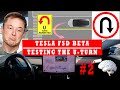 Tesla FSD BETA: Testing the U-turn Part 2 #fsdbeta #teslafsd