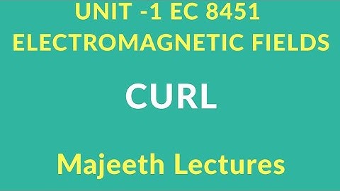 EC 8451-CURL OF VECTOR FIELD