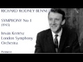 Capture de la vidéo Richard Rodney Bennett: Symphony No 1 [Kertész-Lso] Premiere