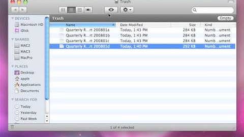 Apple Quick Tips - Quick Look in Trash