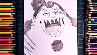 How To Draw Jimbe From One Piece Anime Drawing Step By Step