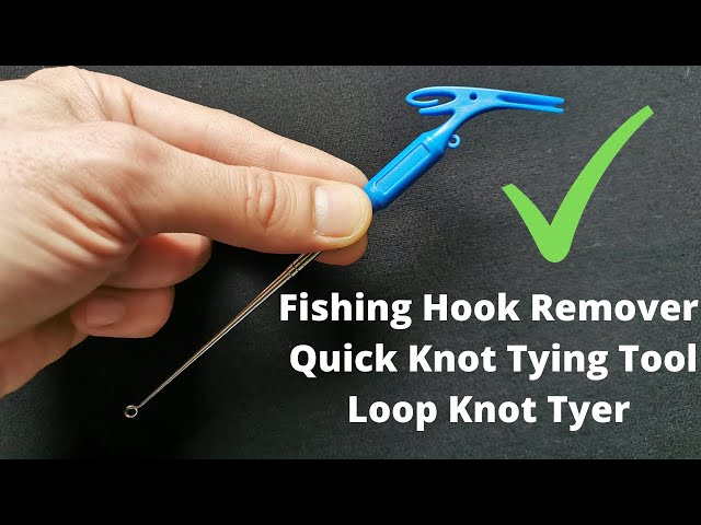 Pen Shape Fishing Hook Remover and Quick Knot Tying Tool 3 in 1 - Loop Knot  Tyer [4K] 