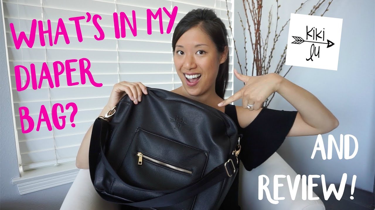 What's in my Diaper Bag and Review! | Kiki Lu Diaper Bag - YouTube