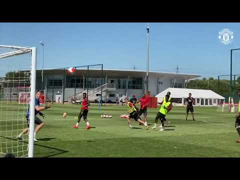 Training   Pogba and Bruno practice free kicks together  👀   Manchester United