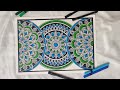 How to draw mandala art  semicircle mandala  how to draw mandala for beginners  easy mandala