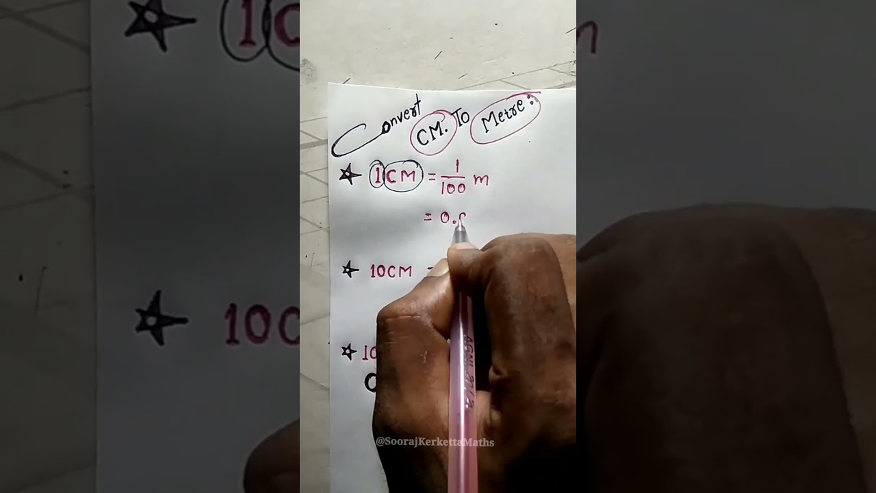 How To Convert Cm M Meters Conversion Sooraj Kerketta 