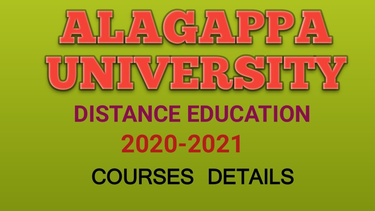 distance education courses in alagappa university