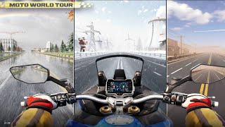 Moto World Tour 🏍️ | Realistic Bike Racing Game | Rain, Snow & Desert Ride Gameplay screenshot 4