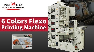DABA 320mm 4 Color Flexo Printing Machine With Solid Die Cutting For Thermal Paper Label Sticker