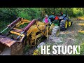 Ford tractor stuck, rescuing Mr Frank!