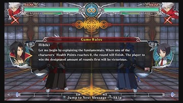 BlazBlue: Central Fiction (FanDub) - Tutorial Mode Game Rules