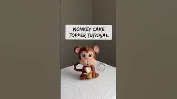 Monkey Cake Topper Tutorial / Monkey Jungle Safari Animal Fondant Topper Tutorial #cakedecorating
