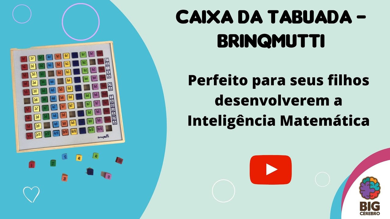 Caixa Tabuada Brinquedo Jogo Educativo Pedagógico Brinqmutti