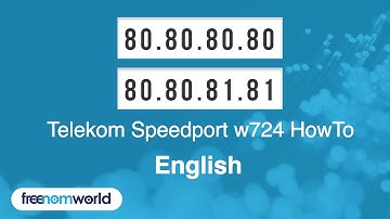 Freenom World Telekom Speedport w724 HowTo (English)