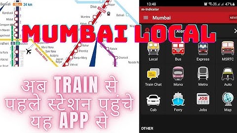 M Indicator Aap se Mumbai local ki time table जाने
