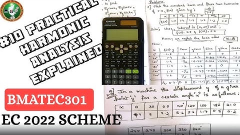 #10 Fourier Series Practical Harmonic  Analysis Explained 3rd sem ECE |2022 Scheme VTU BMATEC301