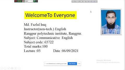 Communicative English _ Lecture - 5 (subject code:65722)