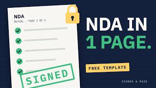 The Only NDA Template You Need (1 Page, Free)