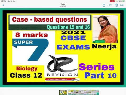 case study based questions biology class 12