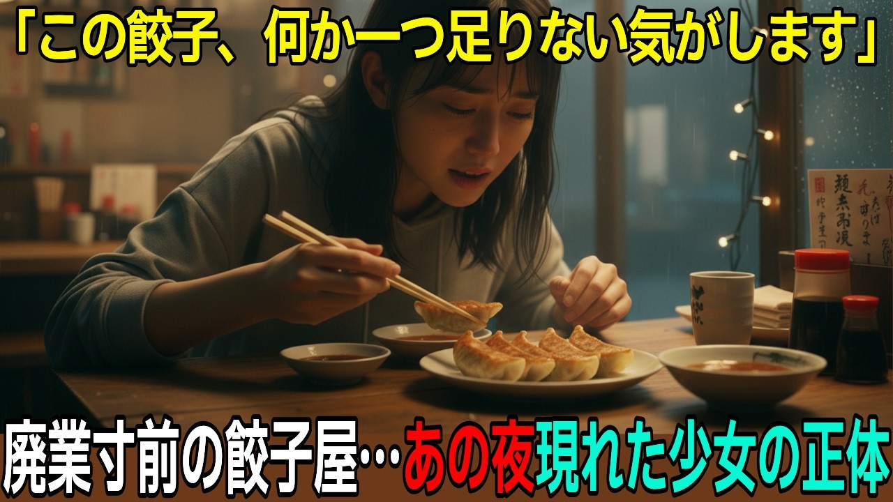 廃業寸前の餃子屋…あの夜、現れた少女の一言が68歳の老人の全てを変えた【感動する話】