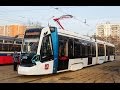 Первый день работы трамвая БКМ-Stadler-85300М на 17 маршруте