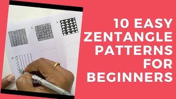 10 Easy Zentangle Patterns For Beginners | Step By Step easy Zentangle Patterns | Very Easy Patterns
