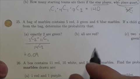 Math 30-2 Permutations and Combinations Review #25