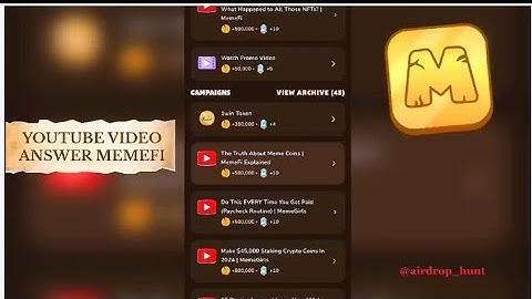 The Truth About Meme Coin || MEMEFI Video Code Explained Today ||