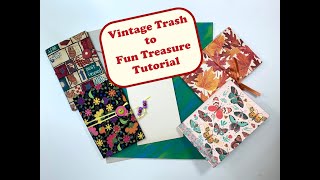 Tutorial Vintage Ephemera 1970s Photo Folders Art Journals, Junk Journals, Specimen Slides