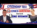 American Citizenship Interview 2020/ Civics Questions One Answer