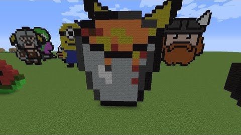 Minecraft Pixel Art Tutorial: Lava Bucket.Quick and Easy!