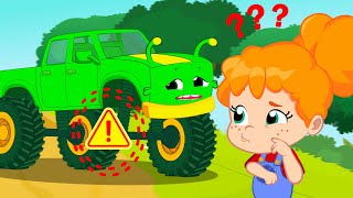 Oh No! The Car Lost Its Wheel 🚙 | Groovy & Phoebe Adventure Song | Kids Learning Rhymes
