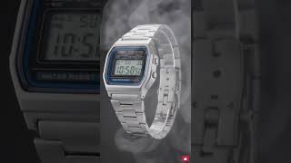 Casio Vintage A-158WA-1Q Digital Grey Dial Unisex Watch Silver Metal Strap (D011) #casio #watch