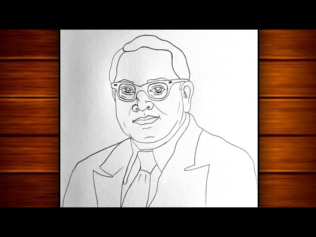 Wonderful Pencil Sketch Of Dr. B. R. Ambedkar - Desi Painters