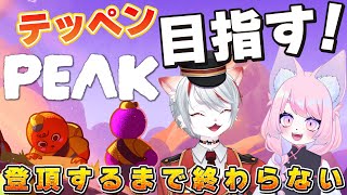 【コラボ/クリア耐久】#2 過酷な環境で山頂を目指す！！！🍑🐈～ゲーマーケモノ２匹はクリアするまで眠らない～【PEAK】