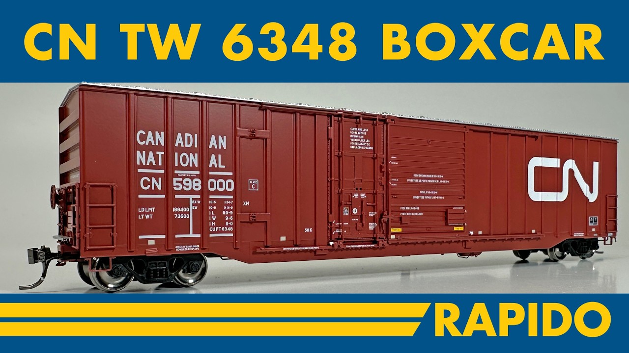 Trenton Works CN 6348 Combo Door Boxcars are Here! - YouTube