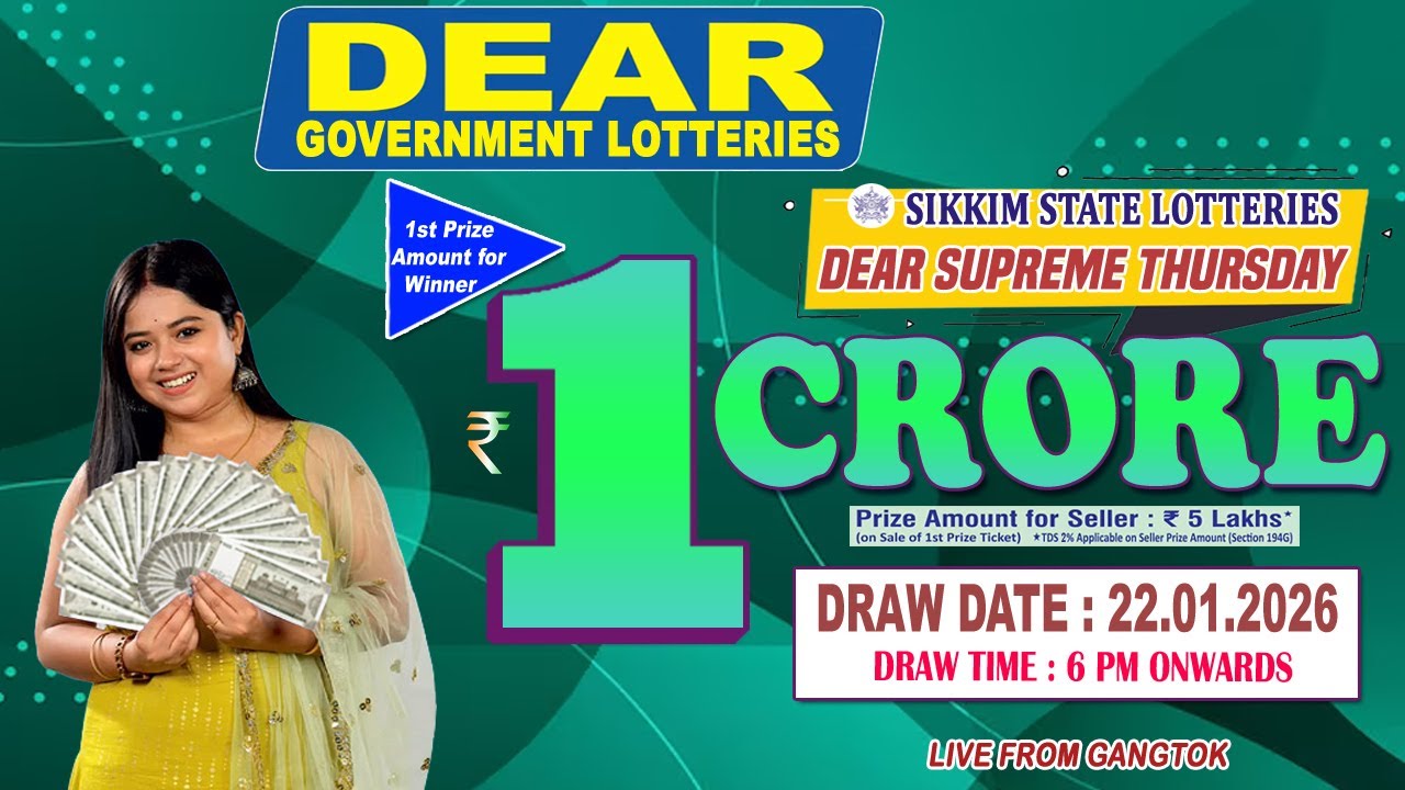 DEAR LOTTERY LIVE DEAR 6 PM 22.01.2026 SIKKIM LOTTERY LIVE DEAR LOTTERY LIVE LOTTERY SAMBAD LIVE