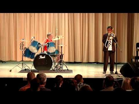 Noxon Follies 2013 Liam Vaitkus on drums, Devon Williams on trombone ...