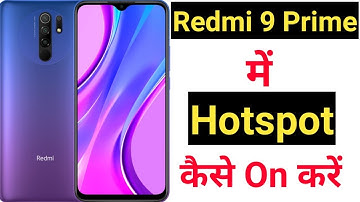 How to enable hotspot on redmi 9 prime|| Redmi 9 prime me hotspot kaise enable kare ||