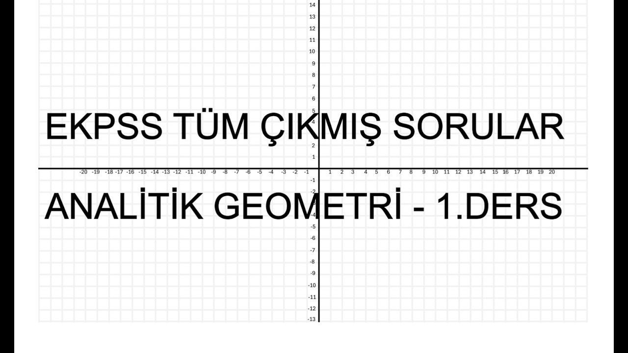 ANALİTİK GEOMETRİ (1. DERS)