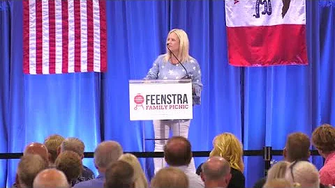 WATCH NOW: Sen. Joni Ernst speaks at Feenstra Fami...