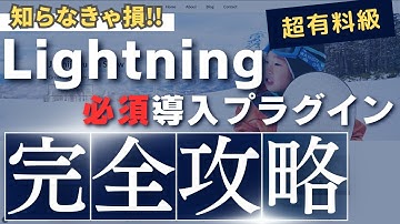 WordPressテーマ「Lightning」の導入必須プラグイン徹底解説！