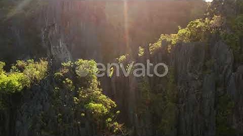 Tropical Landscape, Cliffs and Sun Rays | Stock Footage - Envato elements