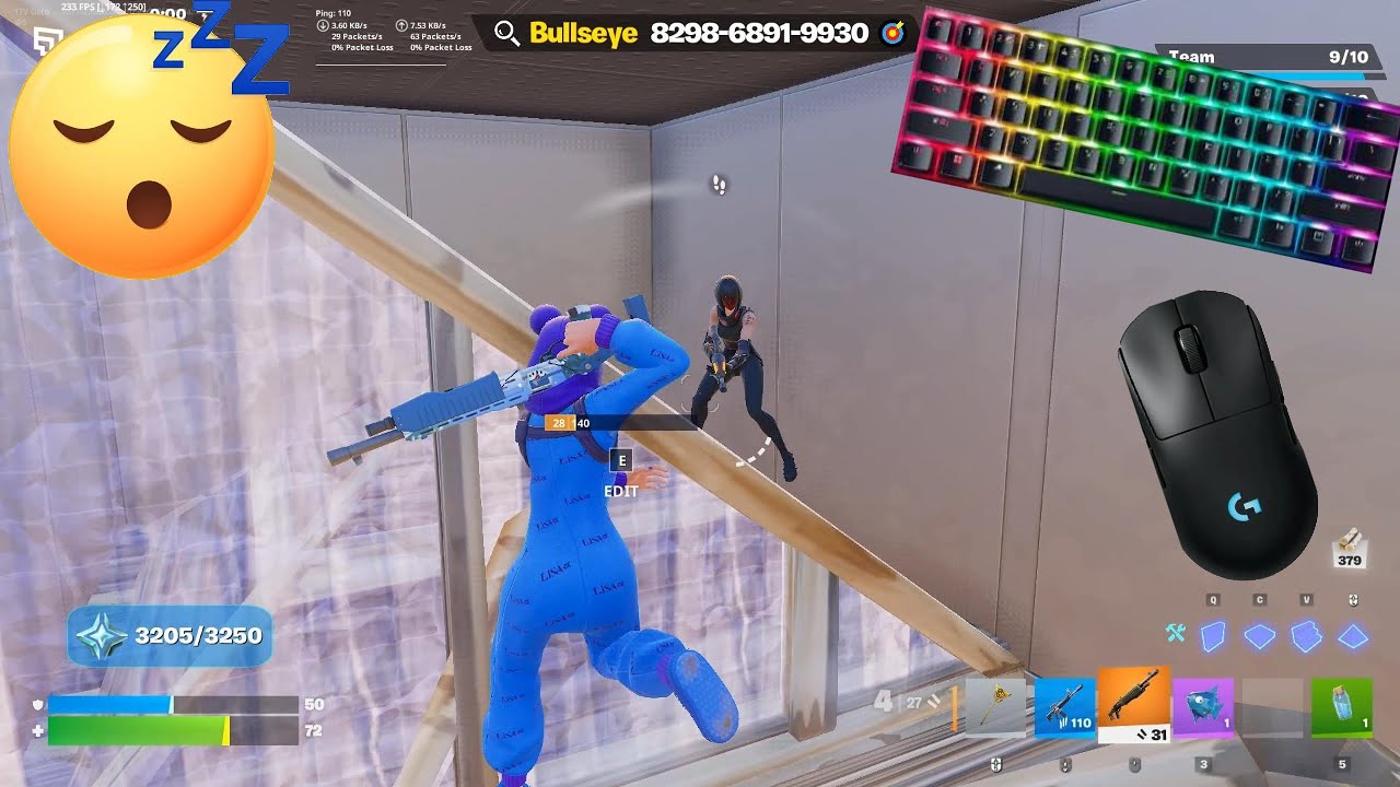 Fortnite Piece Control 1V1 KBM Gameplay (240FPS)