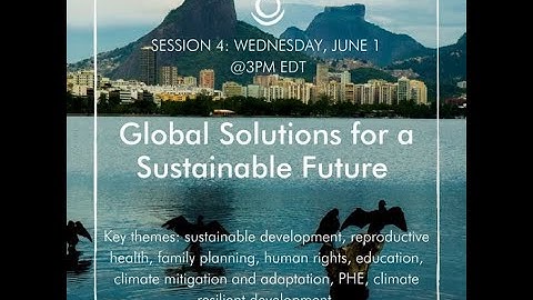 Session 4: "Global Solutions for Sustainable Future"