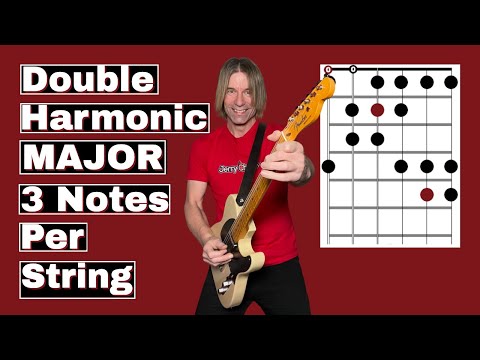 Double Harmonic Major Modes On Guitar - 3 Notes Per String