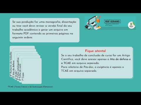 [Tutorial] Submissão de Trabalhos Acadêmicos no RIIF Goiano (Versão Completa)