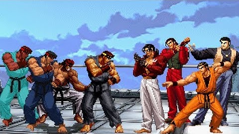 Epic Crossover Clash! Ryu (SF) vs Robert Garcia (KOF) | [KOF Mugen] Memorial Match [4vs4]